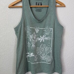 IML Tank Top Graphic Floral Pant Green size Large
